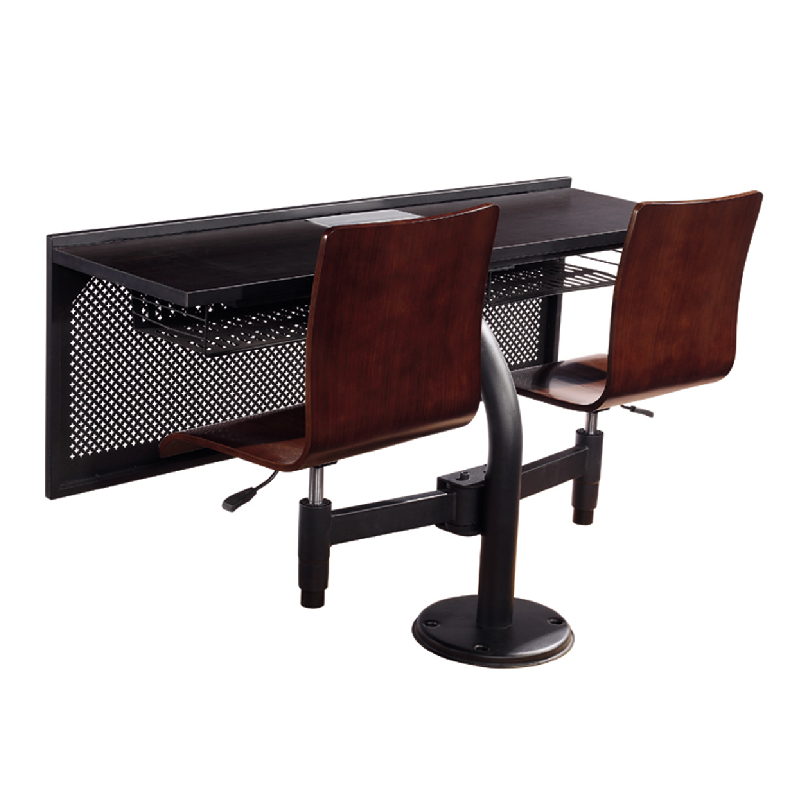 Modern College Double School Desk And Chair with Drawer